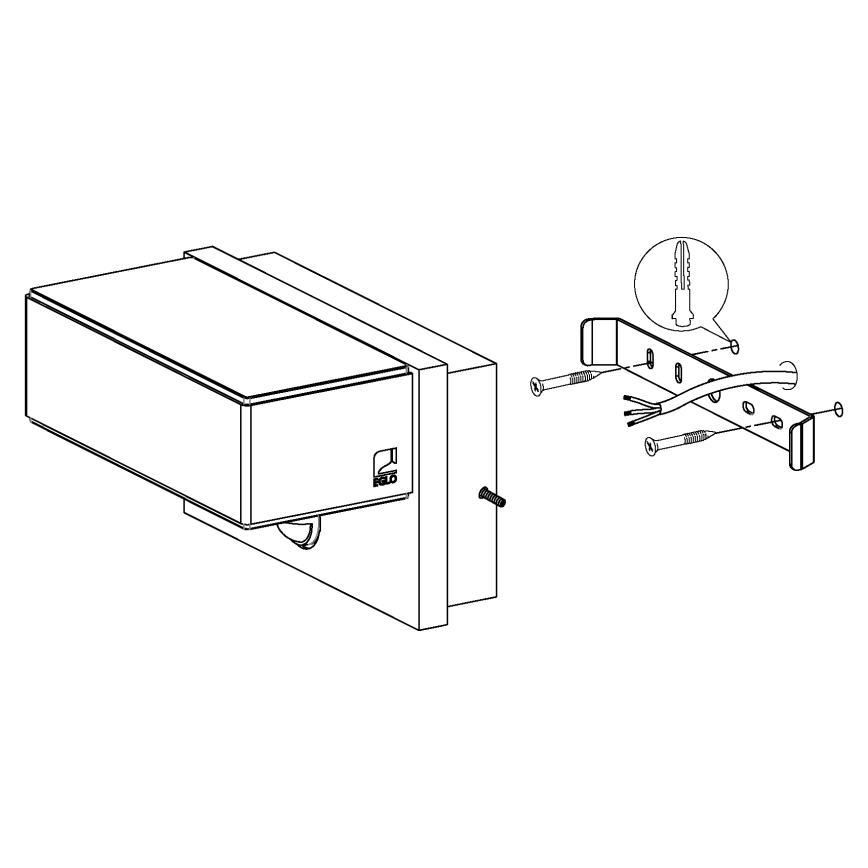 Eglo - Applique a LED  da esterno con sensore 2xLED/5,6W/230V