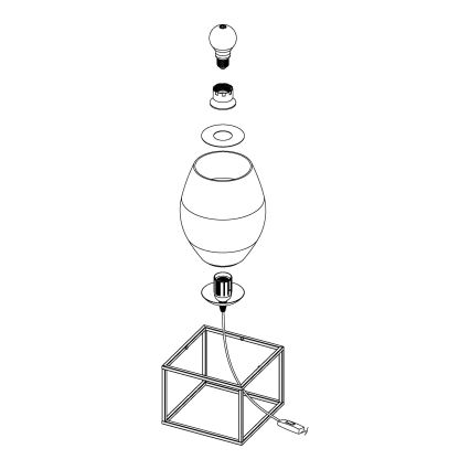 Eglo - Lampada da tavolo 1xE27/40W/230V