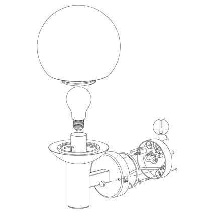 Eglo - Applique da esterno LED dimmerabile NISIA-C 1xE27/9W/230V IP44