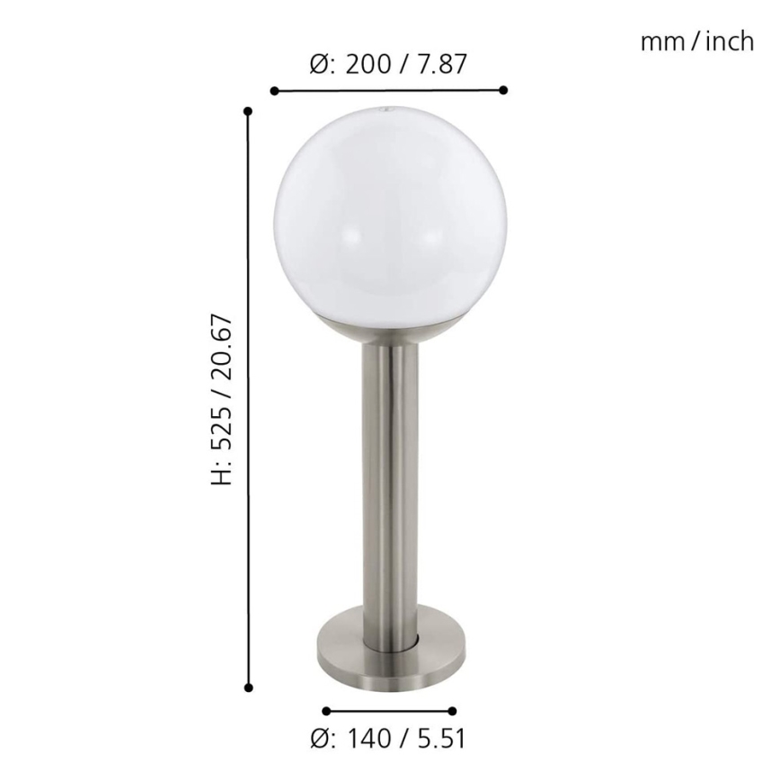 Eglo 97248 - Lampada da esterno dimmerabile a LED NISIA-C 1xE27/9W/230V 525 mm IP44