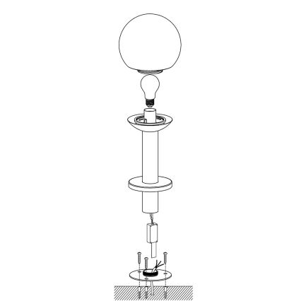 Eglo - Lampada LED dimmerabile da esterno NISIA-C 1xE27/9W/230V 525 mm IP44