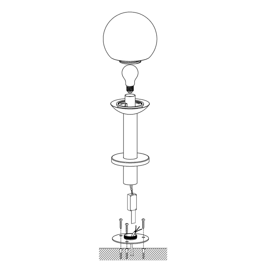 Eglo - Lampada LED dimmerabile da esterno NISIA-C 1xE27/9W/230V 525 mm IP44