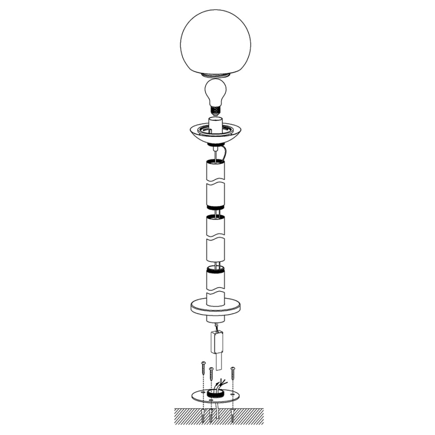 Eglo - Lampada LED dimmerabile da esterno NISIA-C 1xE27/9W/230V 980 mm IP44