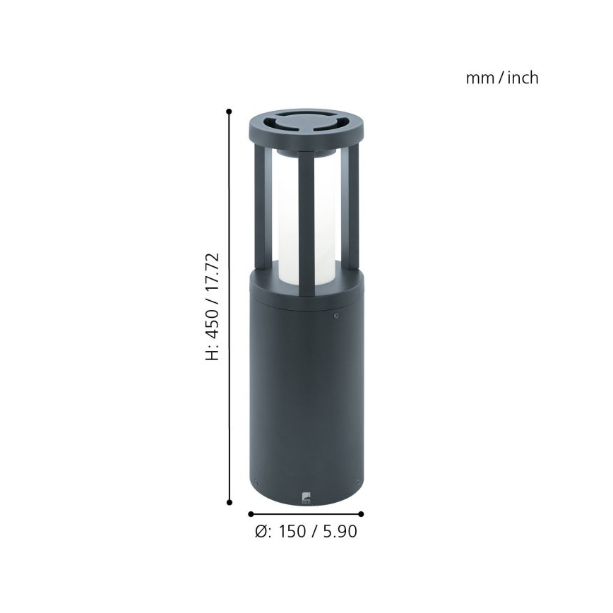Eglo 97252 - Lampada LED da esterno GISOLA 1xLED/12W/230V IP44 450 mm