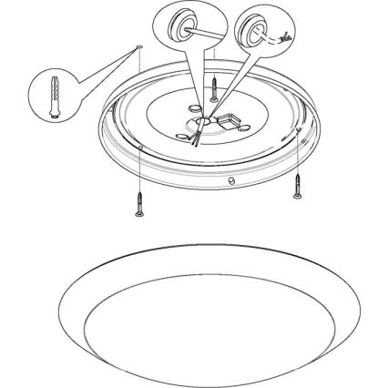 Eglo 97254 - Lampada da soffitto per bagno PILONE LED/11W/230V bianca IP44