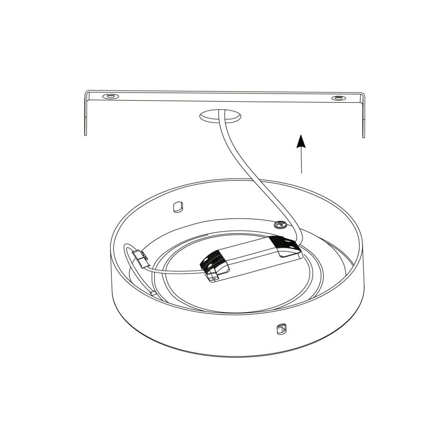 Eglo - Plafoniera LED 1xLED/25W/230V argento tondo 4000K