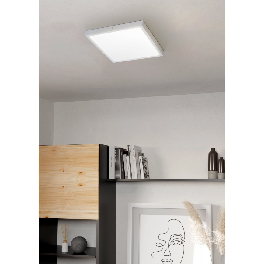 Eglo - Plafoniera LED/25W/230V bianca, quadrata, 4000K, 40x40 cm