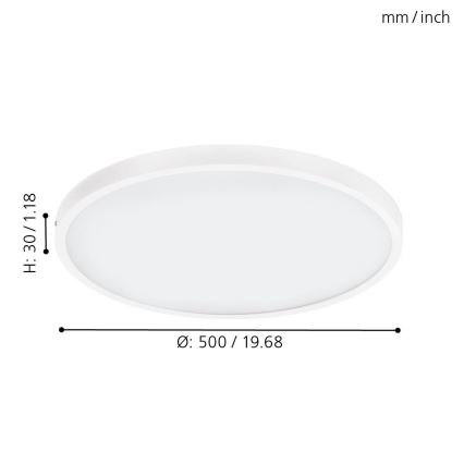 Eglo - Plafoniera LED dimmerabile 1xLED/25W/230V 3000K diam. 50 cm