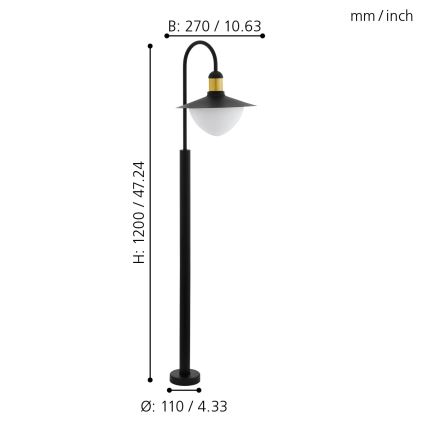 Eglo - Lampada da esterno 1xE27/60W/230V