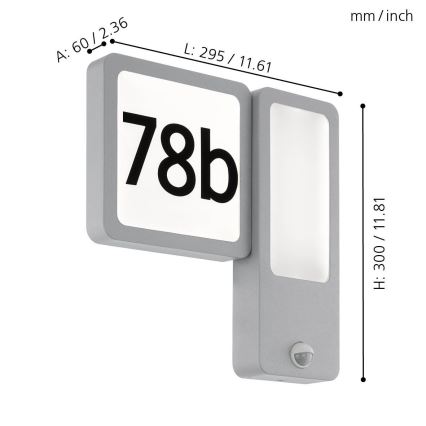 Eglo - LED Applique da esterno 2xLED/2,7W + LED/3,6W/230V IP44