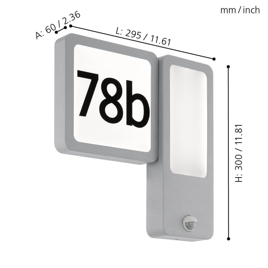 Eglo - LED Applique da esterno 2xLED/2,7W + LED/3,6W/230V IP44