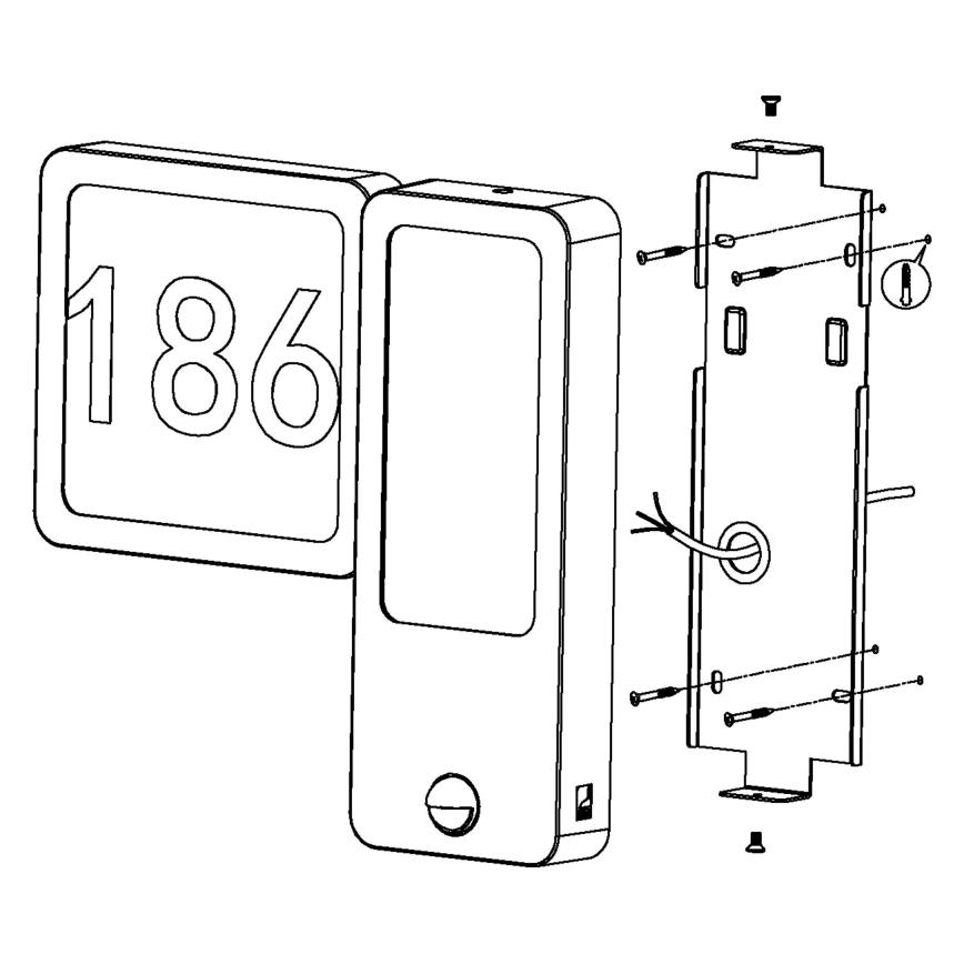 Eglo - LED Applique da esterno 2xLED/2,7W + LED/3,6W/230V IP44