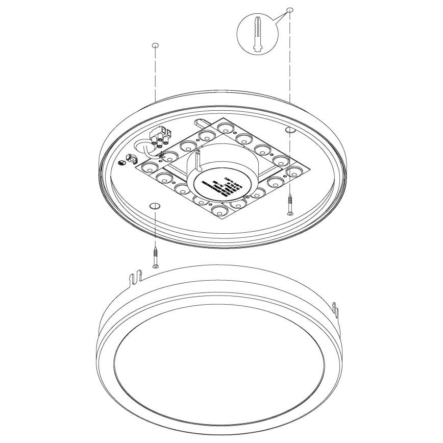 Eglo 97299 - Lampada da bagno dimmerabile LOCANA-C LED/14W, argento, IP44