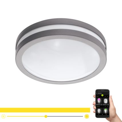 Eglo - Plafoniera LED da bagno LOCANA-C LED/14W/230V grigio