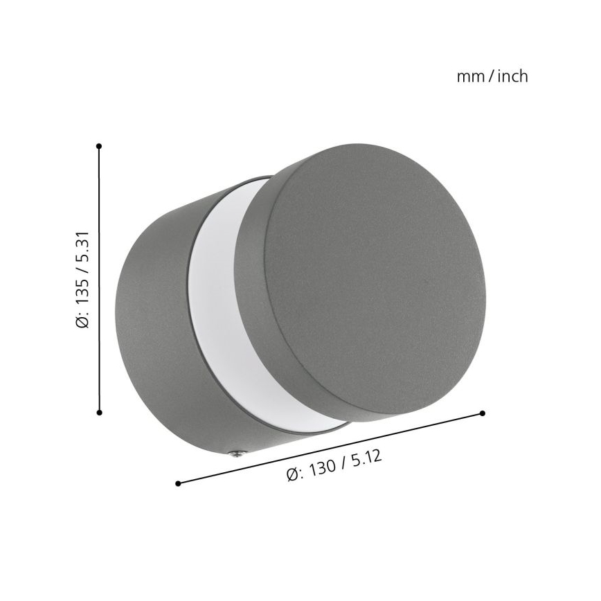 Eglo 97301 - Applique a LED da esterno MELZO LED/11W/230V grigio