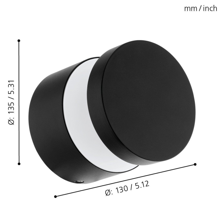 Eglo - Applique da esterno LED/11W/230V nero IP44