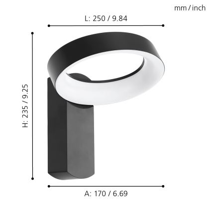 Eglo - Applique a LED da esterno LED/11W/230V