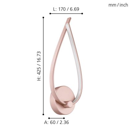 Eglo - Lampada da parete a LED/11W/230V