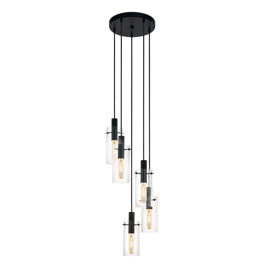 Eglo -  Lampadario a sospensione con filo 5xE27/60W/230V