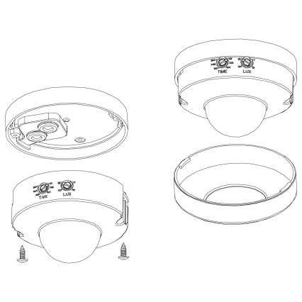 Eglo - Sensore di movimento e crepuscolare per esterni, 12 m, bianco, IP44