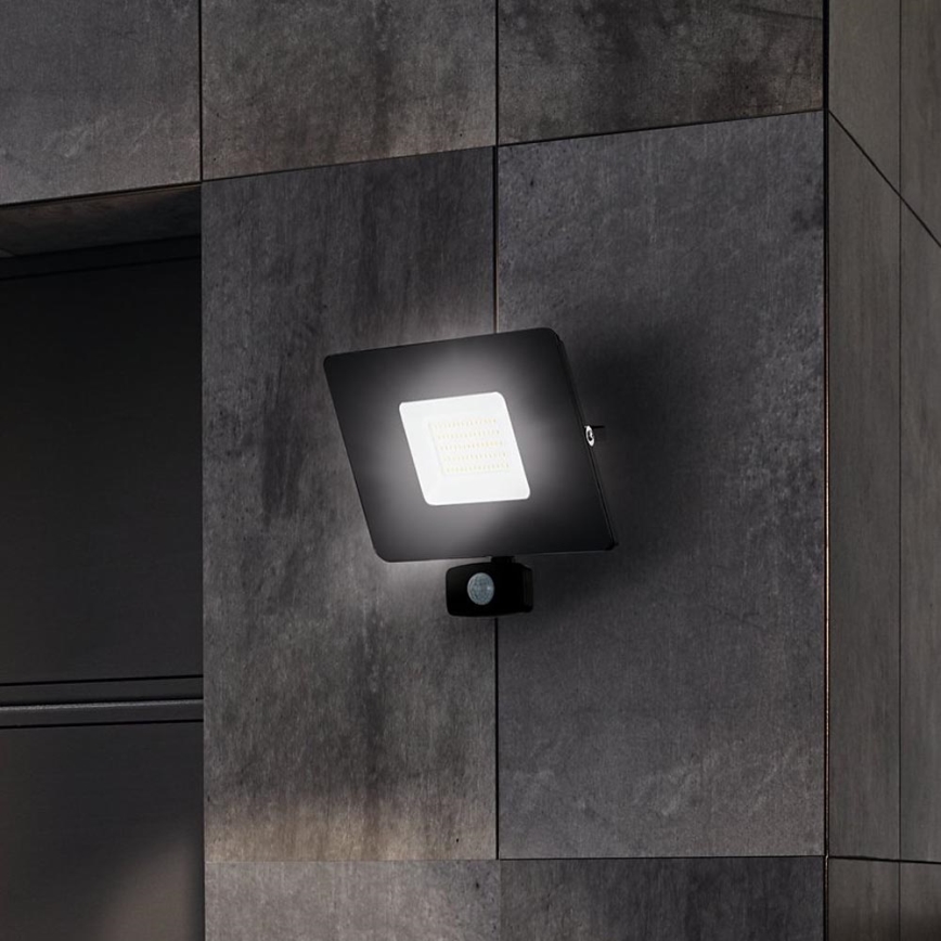 A Faedo 97463Riflettore Sensore Led 230v 50w Led Con 3 Eglo yY6bfIv7g