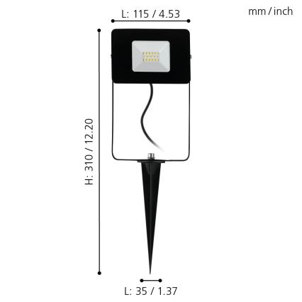 Eglo 97471 - Riflettore a LED FAEDO 4 LED/10W/230V