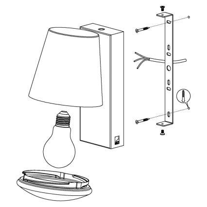 Eglo - Applique a LED da esterno CALDIERO-C 1xE27/9W/230V antracite