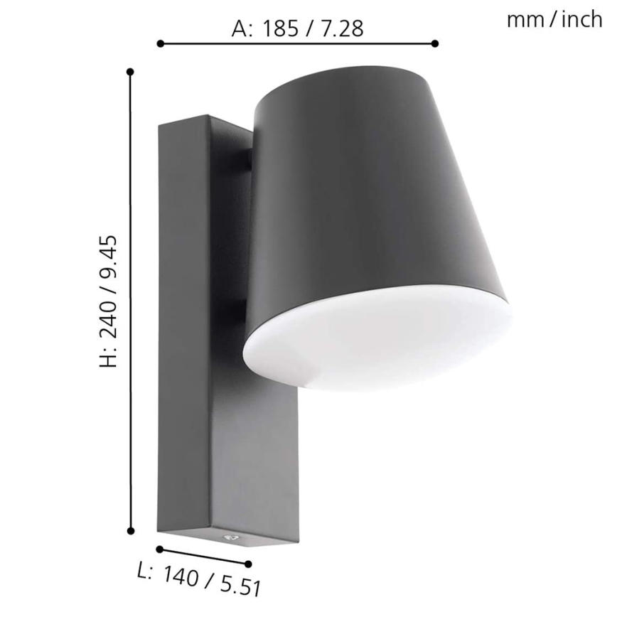 Eglo 97482 - Lampada da parete esterna dimmerabile a LED CALDIERO-C 1xE27/9W/230V IP44