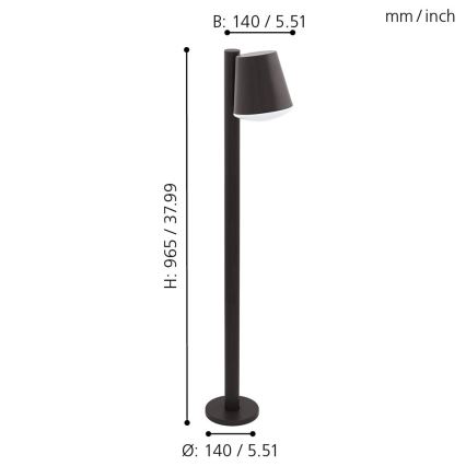 Eglo - Lampada da esterno dimmerabile LED CALDIERO-C 1xE27/9W/230V antracite IP44