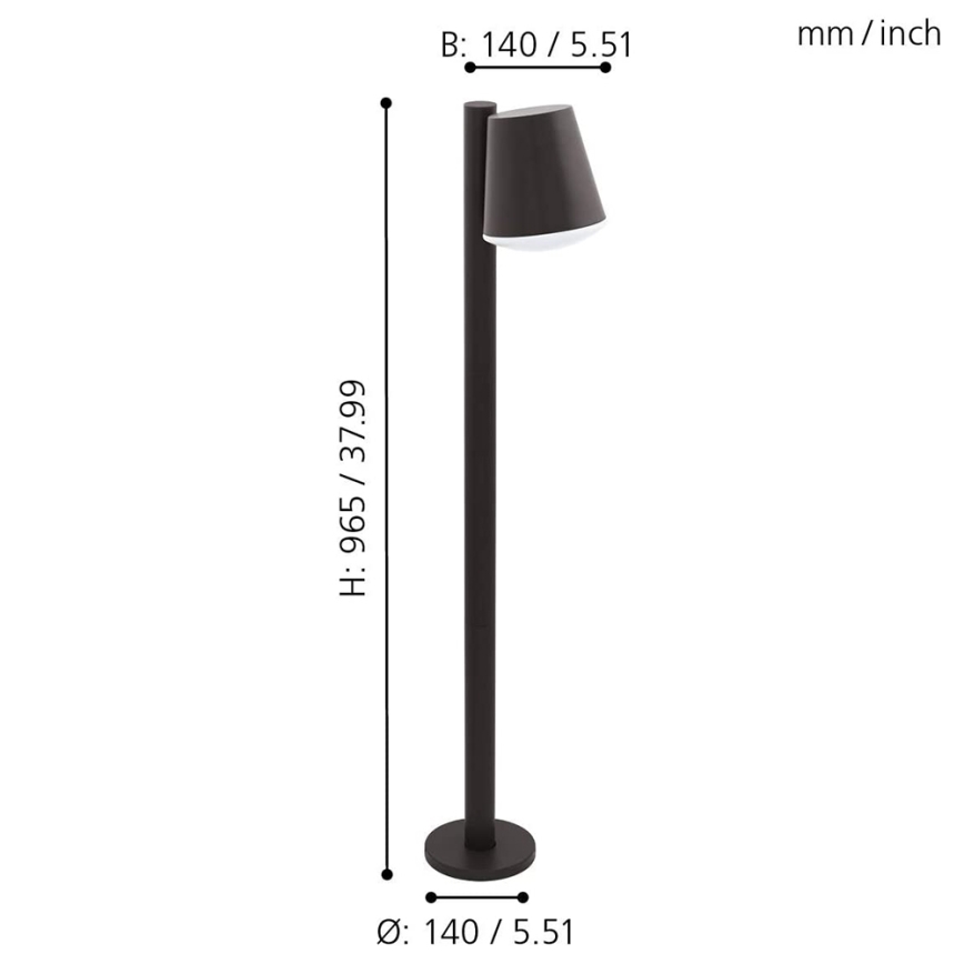 Eglo - Lampada da esterno dimmerabile LED CALDIERO-C 1xE27/9W/230V antracite IP44