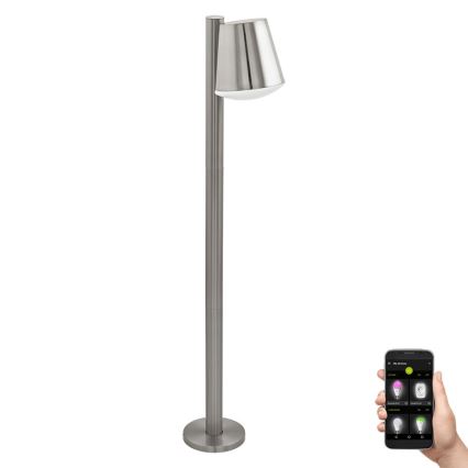 Eglo - Lampada LED dimmerabile da esterno CALDIERO-C 1xE27/9W/230V cromo opaco IP44