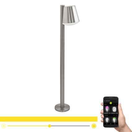 Eglo - Lampada LED dimmerabile da esterno CALDIERO-C 1xE27/9W/230V cromo opaco IP44