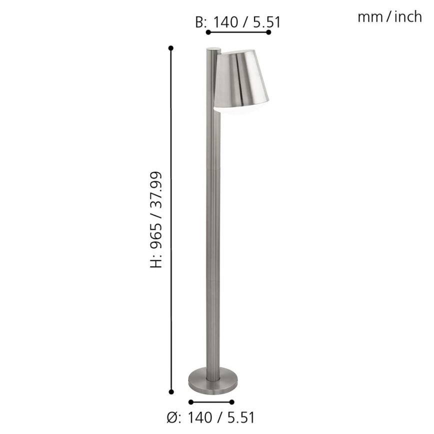 Eglo - Lampada LED dimmerabile da esterno CALDIERO-C 1xE27/9W/230V cromo opaco IP44