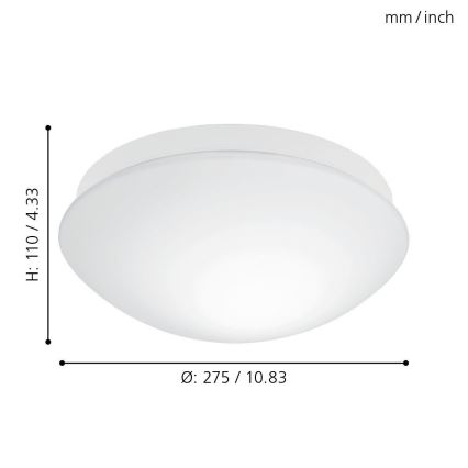 Eglo - Lampada da bagno con sensore 1xE27/20W/230V