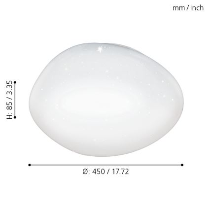 Eglo - Plafoniera LED dimmerabile LED/21W/230V Ø 45 cm + telecomando