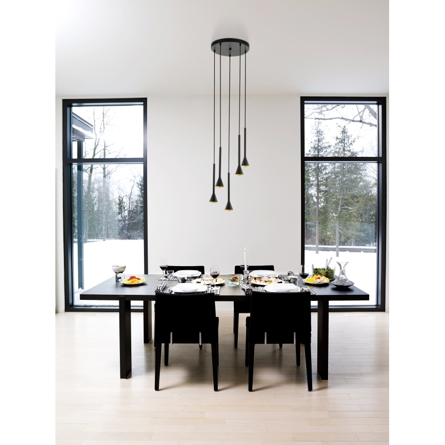 Eglo - Lampadario LED a sospensione con filo 5xGU10/5W/230V