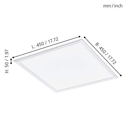 Eglo - Lampada LED RGB dimmerabile SALOBRENA-C LED/24W/230V + telecomando