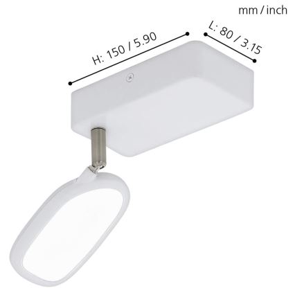 Eglo 97691 - Faretto LED RGB PALOMBARE-C 1xLED/5W/230V