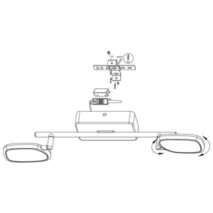 Eglo 97692 - Faretto LED PALOMBARE-C 2xLED/5W/230V