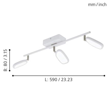 Eglo - Luce Spot a LED RGB PALOMBARE-C 3xLED/5W/230V