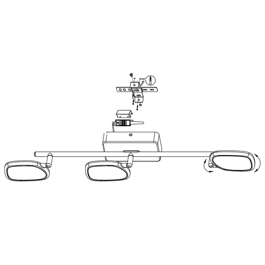 Eglo - Luce Spot a LED RGB PALOMBARE-C 3xLED/5W/230V