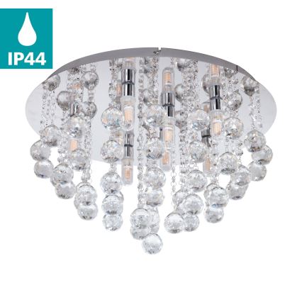 Eglo - Lampada LED di cristallo per bagni  8xG9/3W/230V IP44