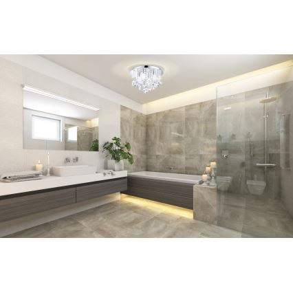 Eglo - Lampada LED di cristallo per bagni  8xG9/3W/230V IP44