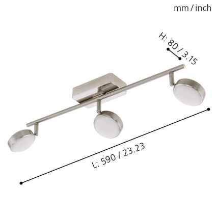 Eglo - Faretto LED RGB CORROPOLI-C 3xLED/5W/230V