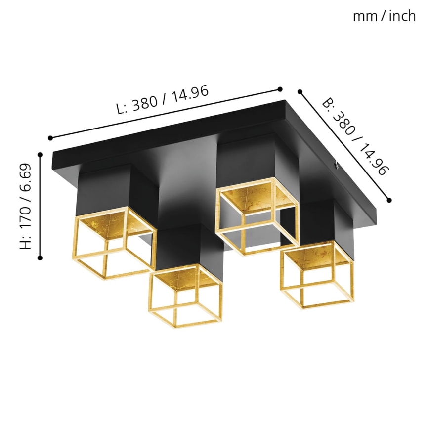 Eglo 97731 - Lampadario LED fisso MONTEBALDO 4xGU10/5W/230V