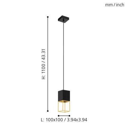 Eglo 97733 - Lampada a sospensione LED su cavo MONTEBALDO 1xGU10/5W/230V