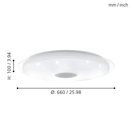 Eglo - Plafoniera LED dimmerabile LED/40W/230V + telecomando