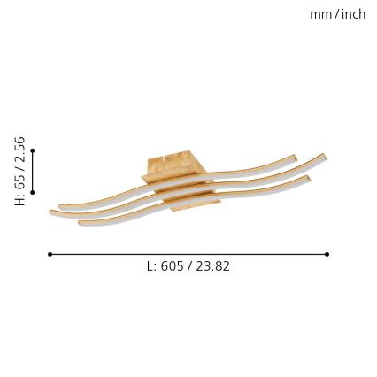 Eglo 97743 - Plafoniera LED a montaggio superficiale MIRAFLORES 3xLED/8,6W/230V