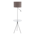 Eglo 97771 - Lampada da terra con tavolino POLICARA 1xE27/60W/230V+LED/3,5W