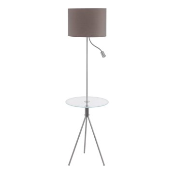 Eglo 97771 - Lampada da terra con tavolino POLICARA 1xE27/60W/230V+LED/3,5W